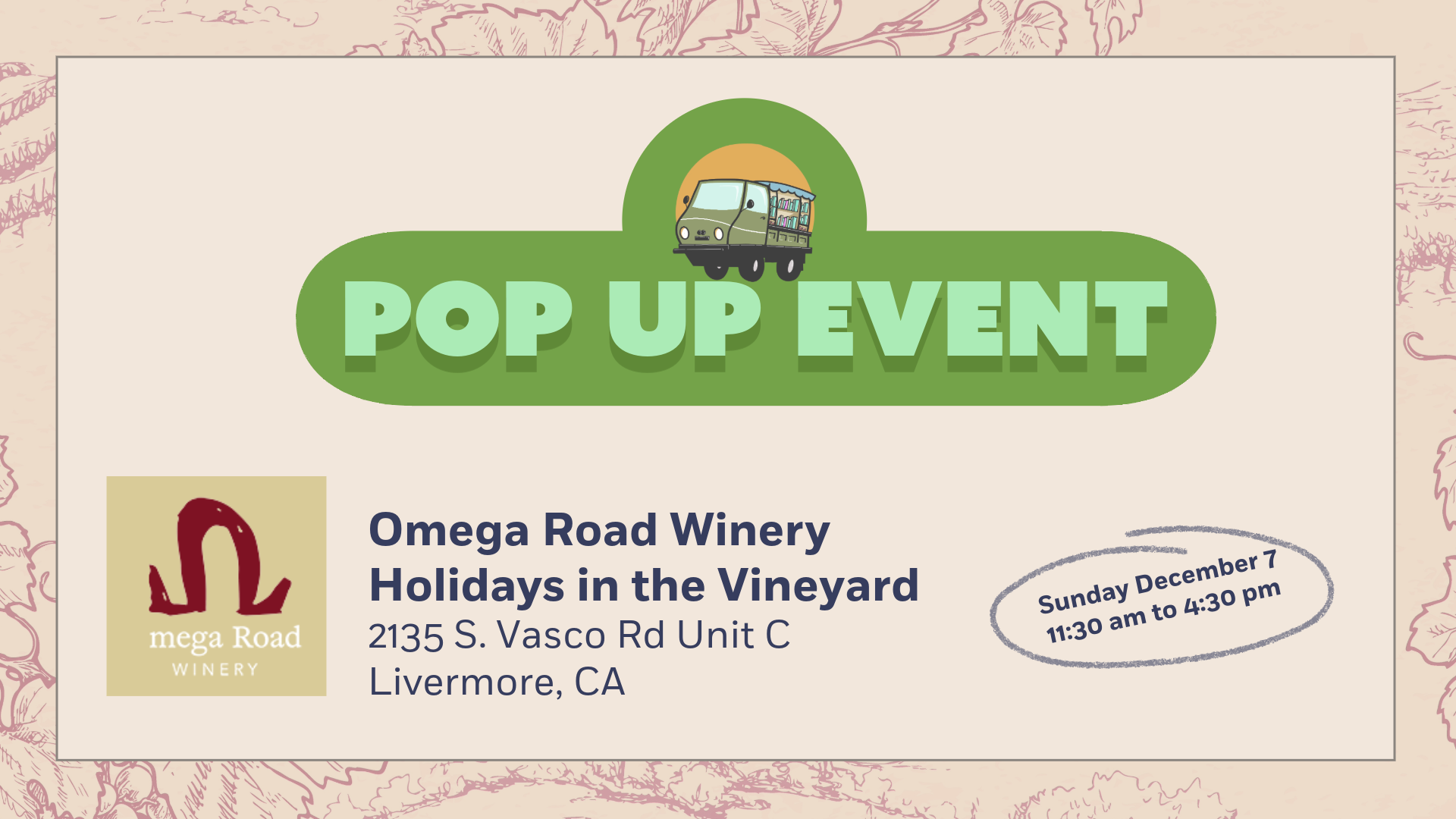 Omega Road Holidays in the Vineyard 12 6 2025